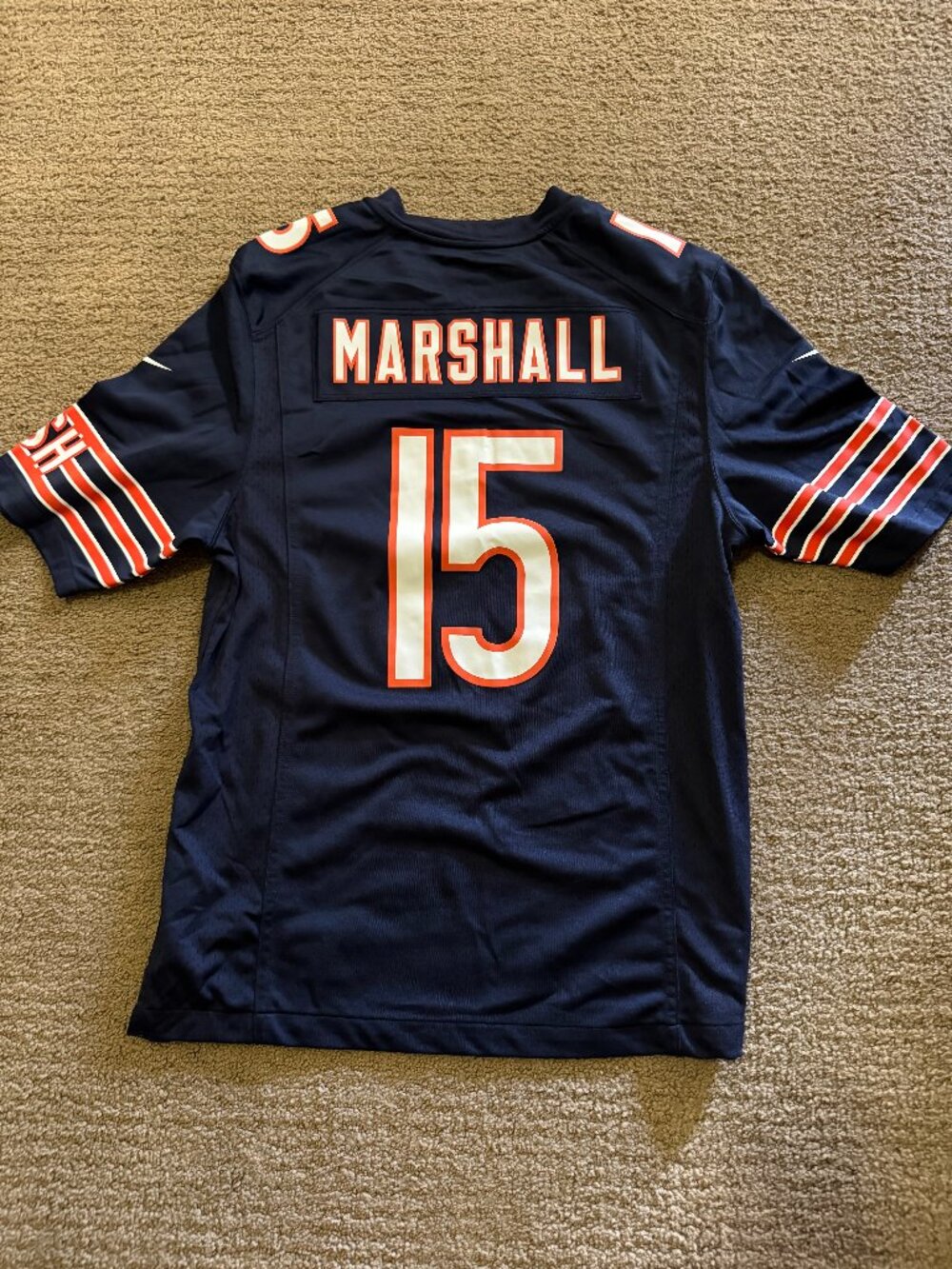 NFL Players Brandon Marshall Chicago Bears Navy Jersey Medium
